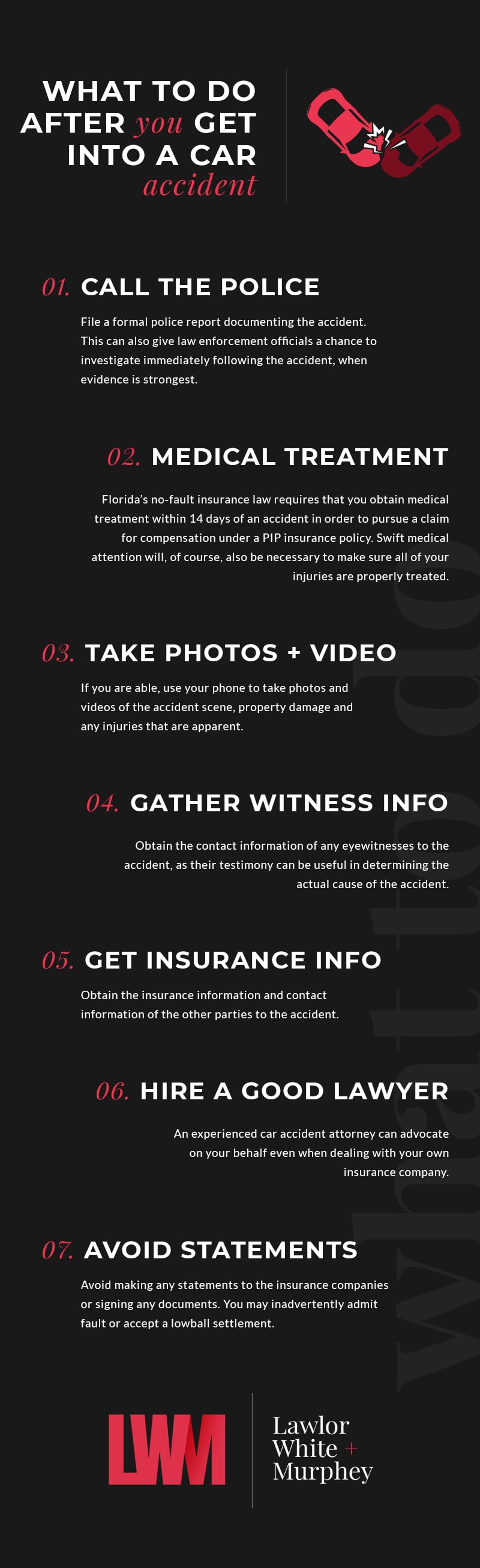 Fort Lauderdale Car Accident Lawyers - What To Do Infographic